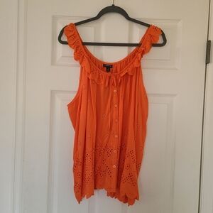 Torrid orange eyelet blouse. New with tags 2x